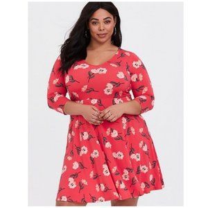 Torrid Red Floral Dress